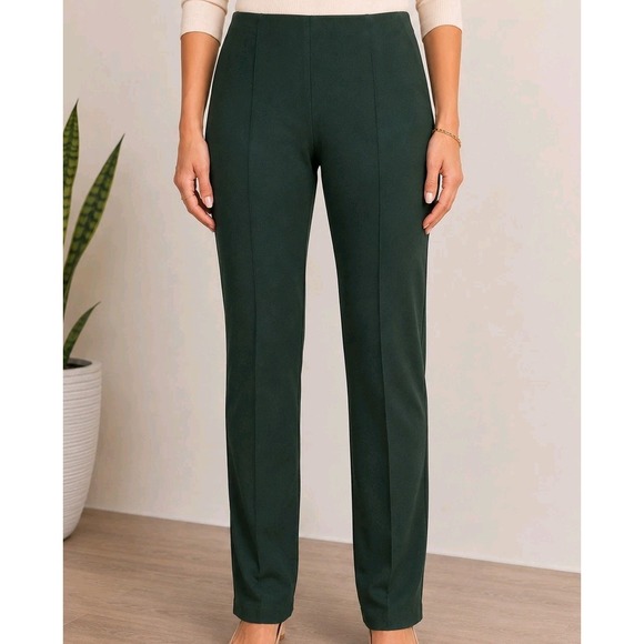 Banana Republic Pants - Banana Republic Ponte Pants L Green High Rise Slim Stretch Pull On NWT